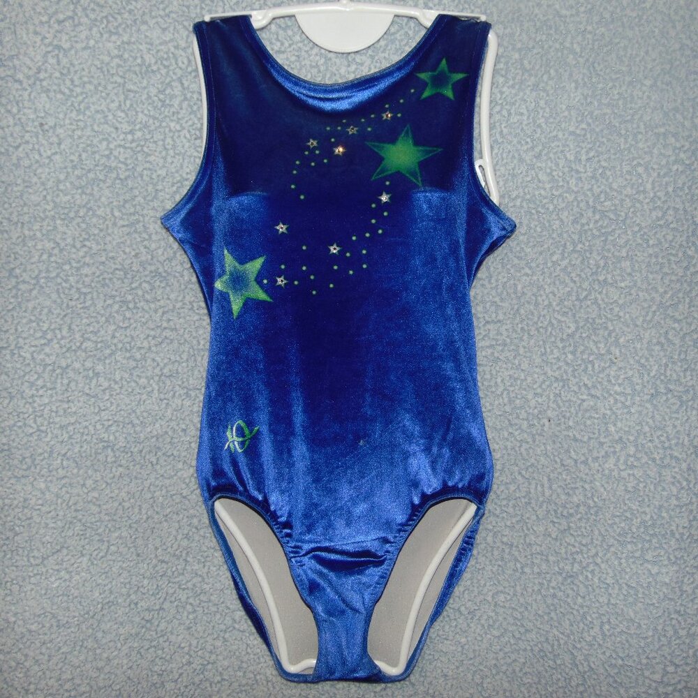 Level 10 Bodywear Blue Stars Velvet Leotard AS